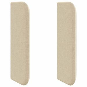 vidaXL Oreille de t&ecirc;te de lit Cr&egrave;me 40,5 x 40,5 x 4 cm tissu
