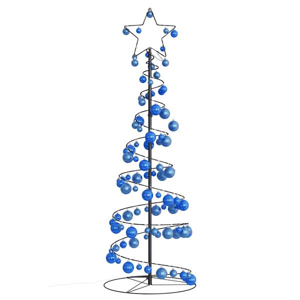 vidaXL Sapin de No&euml;l &agrave; LED avec boules 100 LED blanc chaud 150 cm