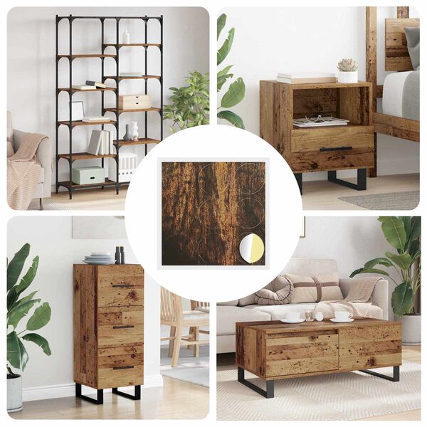 vidaXL Couverture de vis auto-adh&eacute;sive 12 pcs Bois ancien