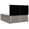 vidaXL Sommier &agrave; lattes de lit avec matelas Taupe 200x200 cm Tissu
