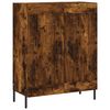 vidaXL Buffet haut Chêne fumé 69,5x34x180 cm Bois d'ingénierie