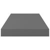 vidaXL &Eacute;tag&egrave;re murale flottante Gris brillant 50x23x3,8 cm MDF
