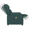 vidaXL Fauteuil de massage Vert fonc&eacute; Tissu