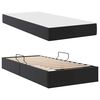 vidaXL Lit avec rangement et matelas avec matelas 2 pcs Noir Cuir