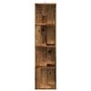 vidaXL Armoire d'angle vieux bois 33x33x132 cm bois d'ingénierie