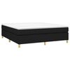 vidaXL Sommier à lattes de lit avec matelas Noir 160x200 cm Tissu