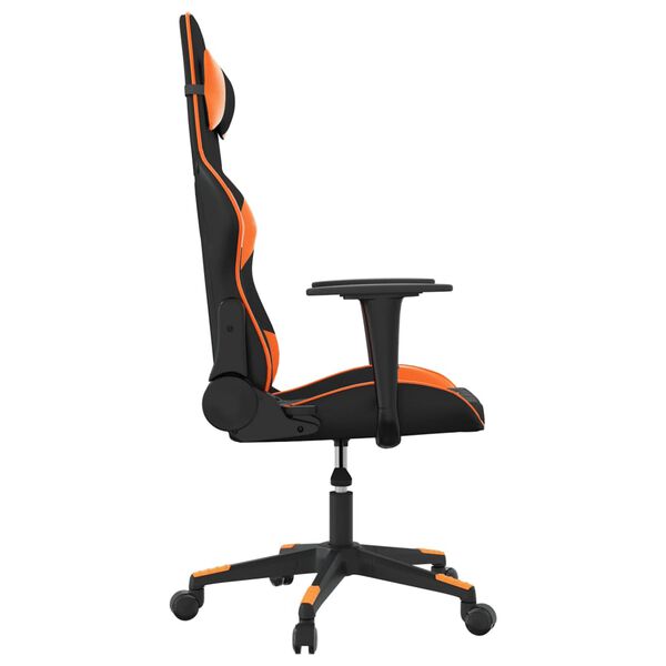 vidaXL Chaise de jeu Noir et orange Similicuir