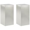 vidaXL Support de Plante 2 pcs Argent&eacute; 40 x 40 x 80 cm Acier