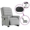vidaXL Fauteuil inclinable de massage électrique gris nuage tissu