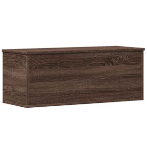 vidaXL Bo&icirc;te de rangement ch&ecirc;ne marron 90x35x35 cm bois d'ing&eacute;nierie