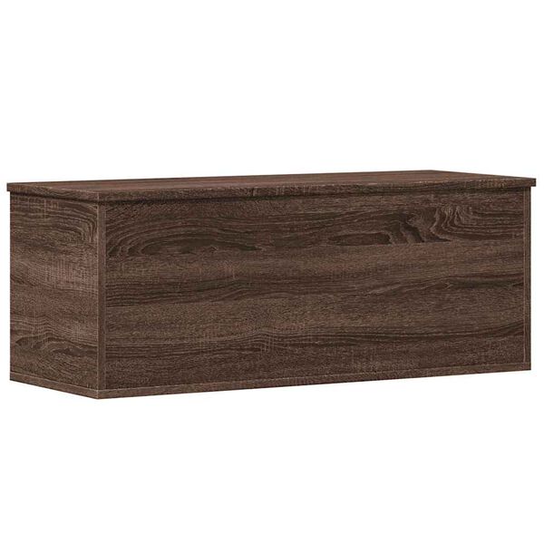 vidaXL Bo&icirc;te de rangement ch&ecirc;ne marron 90x35x35 cm bois d'ing&eacute;nierie