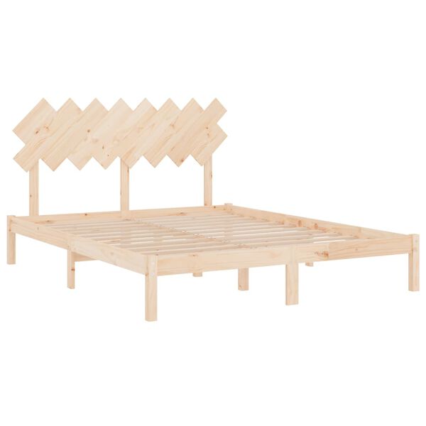 vidaXL Cadre de lit sans matelas 160x200 cm bois massif
