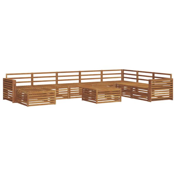 vidaXL Ensembles de canap&eacute;s 9 pcs Naturel Bois d'Acacia Massif