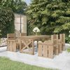 vidaXL Ensemble &agrave; manger de jardin 5 pcs Bois de pin impr&eacute;gn&eacute;