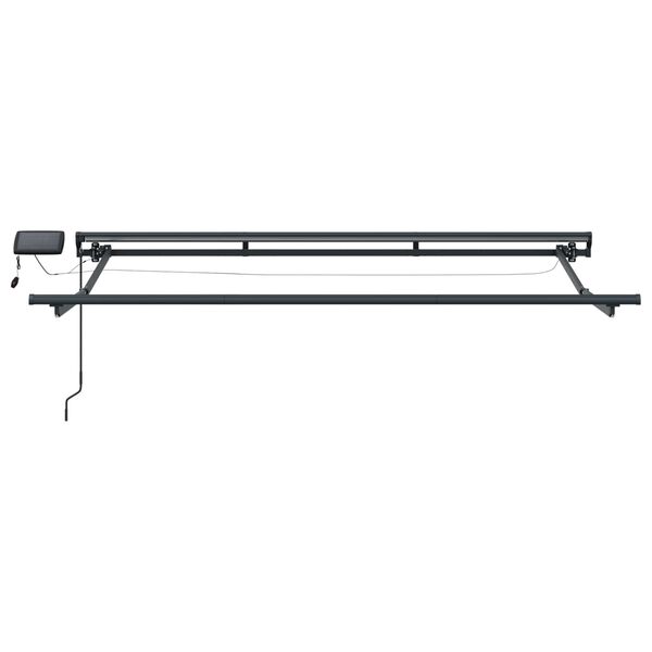 vidaXL Cadre de store manuel avec LEDs Anthracite 3 x 2 m Aluminium