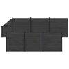 vidaXL Panneau de cl&ocirc;ture 7 pcs WPC et Aluminium Noir