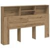 vidaXL Armoire de t&ecirc;te de lit ch&ecirc;ne artisanal 160x19x103,5 cm
