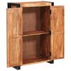vidaXL Highboard avec portes Marron Bois d'acacia massif et m&eacute;tal