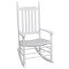 vidaXL Chaise &agrave; bascule avec si&egrave;ge incurv&eacute; Blanc Bois