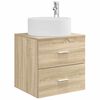 vidaXL Vanit&eacute; de lavabo mural Ch&ecirc;ne Sonoma 49,5 x 44,5 x 65,5 cm