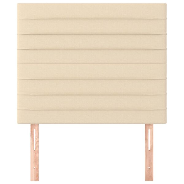 vidaXL Tête de lit Crème 80x5x118/128 cm Tissu