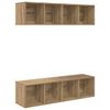 vidaXL Ensemble meuble TV 2 pcs Ch&ecirc;ne artisanal 37 x 37 x 142,5 cm