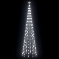 vidaXL Sapin de Noël cône 752 LED Blanc froid Décoration 160x500 cm