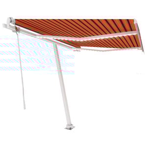vidaXL Auvent automatique capteur de vent/LED 300x250 cm Orange/marron