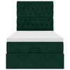 vidaXL Cadre de lit ottoman avec matelas vert fonc&eacute; 100x200 cm velours