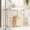vidaXL Cadre de lavabo de salle de bain Blanc 59x38x83 cm Fer