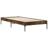 vidaXL Cadre de lit sans matelas ch&ecirc;ne fum&eacute; 100x200 cm