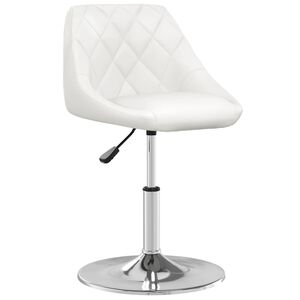 vidaXL Chaise de salle &agrave; manger Blanc Similicuir