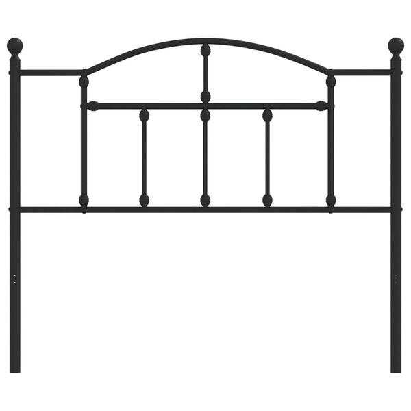 vidaXL Tête de lit métal noir 107 cm
