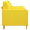 vidaXL Canapé à 2 places Jaune clair 140 cm Tissu