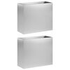 vidaXL Cache-pot de jardin 2 pc Argent&eacute; 50 x 20 x 40 cm