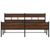 vidaXL Cadre de lit en m&eacute;tal sans matelas ch&ecirc;ne marron 180x200 cm