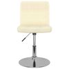 vidaXL Tabouret de bar pivotant Crème Tissu
