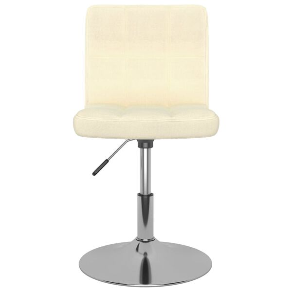 vidaXL Tabouret de bar pivotant Crème Tissu