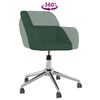 vidaXL Chaises pivotantes &agrave; manger lot de 2 vert fonc&eacute; tissu