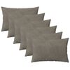 vidaXL Housse de coussin 6 pcs HEERLEN Gris clair 40 x 60 cm Velours