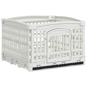 vidaXL Parc pour chien &agrave; 4 panneaux 122 x 106,5 x 82 cm Plastique