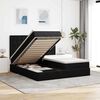 VidaXL Cadre de lit ottoman avec matelas noir 200x200cm velours