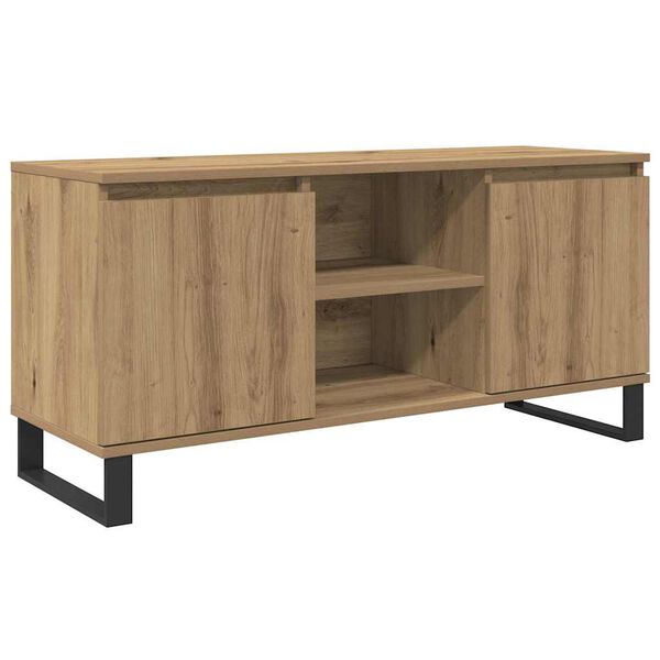 vidaXL Meuble TV Ch&ecirc;ne artisanal 104 x 35 x 50 cm Bois d'ing&eacute;nierie