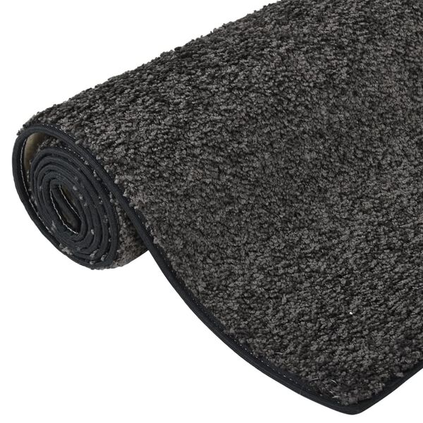 vidaXL Tapis &agrave; poils souples antid&eacute;rapant 67x180 cm Anthracite