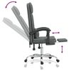 vidaXL Fauteuil de massage inclinable de bureau Gris foncé Tissu