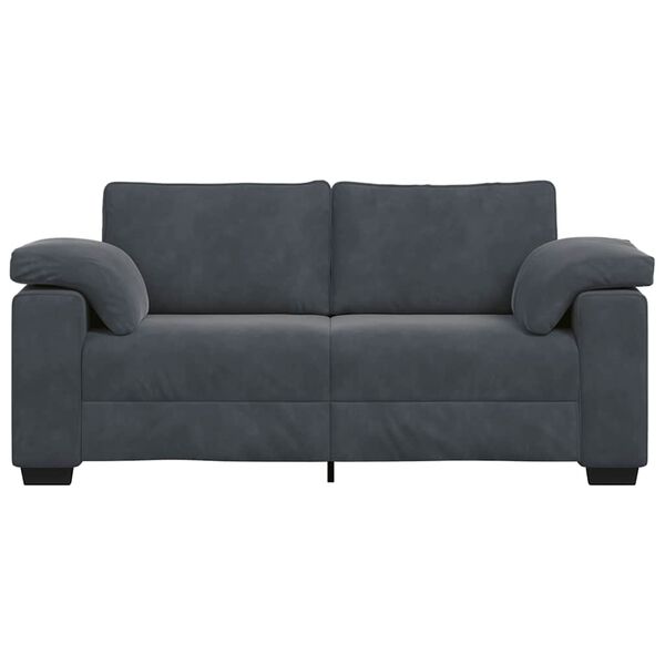 vidaXL Canapé causeuse gris foncé 140 cm velours