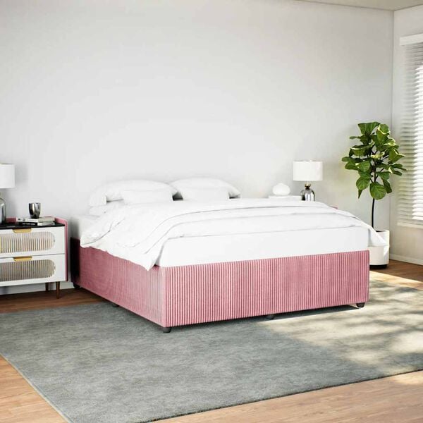 VidaXL Cadre de lit sans matelas rose 180x200 cm velours