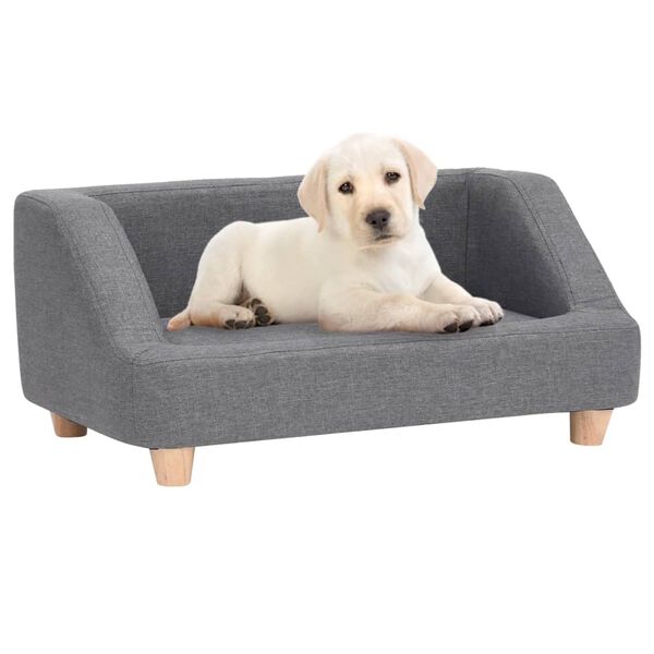 vidaXL Canap&eacute; pour chien Gris 95x63x39 cm Lin