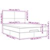 VidaXL Cadre de lit ottoman avec matelas marron fonc&eacute; 140x190 cm tissu
