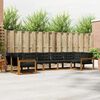vidaXL Ensemble de canap&eacute;s d'ext&eacute;rieur 7 pcs Naturel et Noir